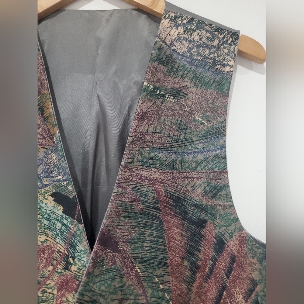 Artisan Hand-Made one Of A Kind REVERSEABLE quilted vest Size M - Picture 12 of 14